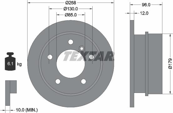 Textar 92073400 - Bremžu diski ps1.lv