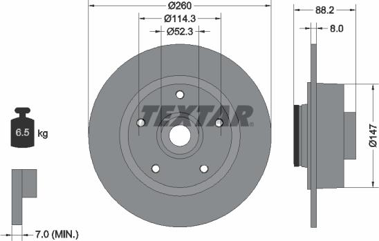 Textar 92195903 - Bremžu diski ps1.lv