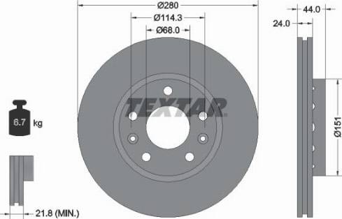 Textar 92195500 - Bremžu diski ps1.lv