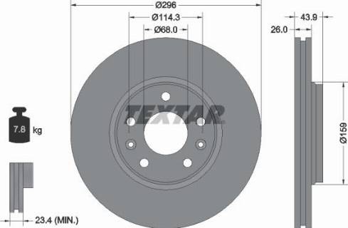 Textar 92195600 - Bremžu diski ps1.lv