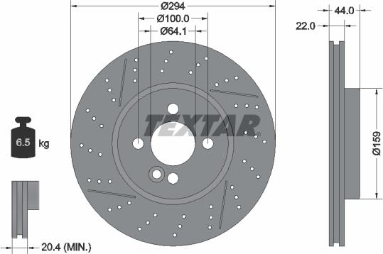 Textar 92196705 - Bremžu diski ps1.lv