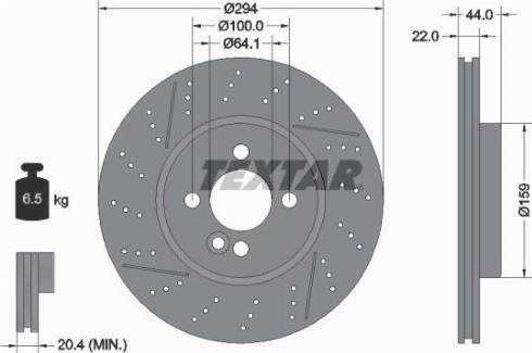 Textar 92196700 - Bremžu diski ps1.lv