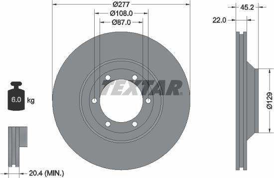 Textar 92149400 - Bremžu diski ps1.lv