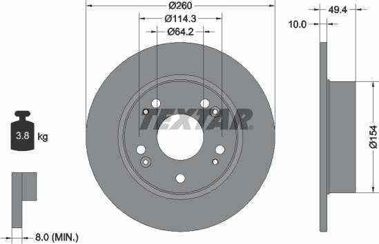 Textar 92144600 - Bremžu diski ps1.lv