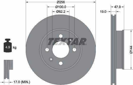 Textar 92144700 - Bremžu diski ps1.lv