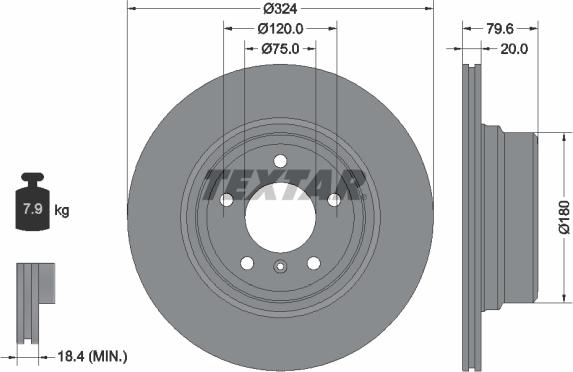 Textar 92146300 - Bremžu diski ps1.lv