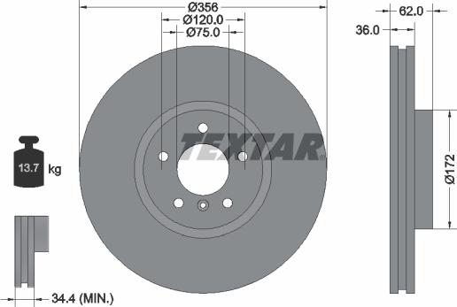 Textar 92146200 - Bremžu diski ps1.lv