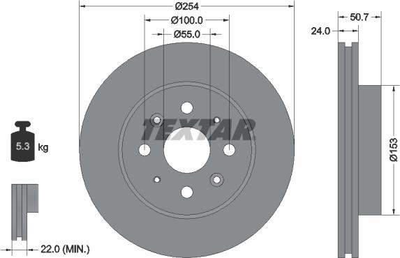 Textar 92147000 - Bremžu diski ps1.lv