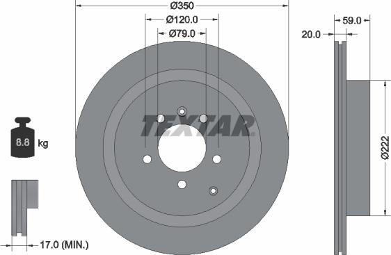 Textar 92147705 - Bremžu diski ps1.lv