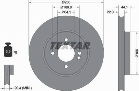 Textar 92157900 - Bremžu diski ps1.lv