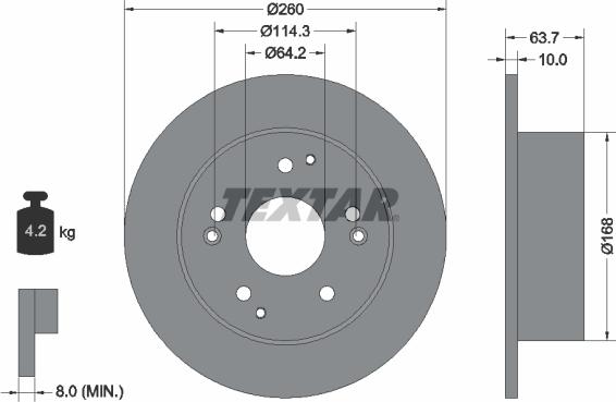 Textar 92169703 - Bremžu diski ps1.lv