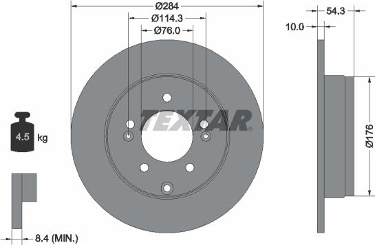 Textar 92166600 - Bremžu diski ps1.lv