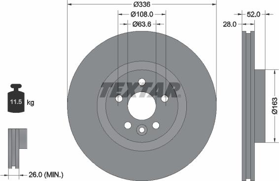 Textar 92168203 - Bremžu diski ps1.lv