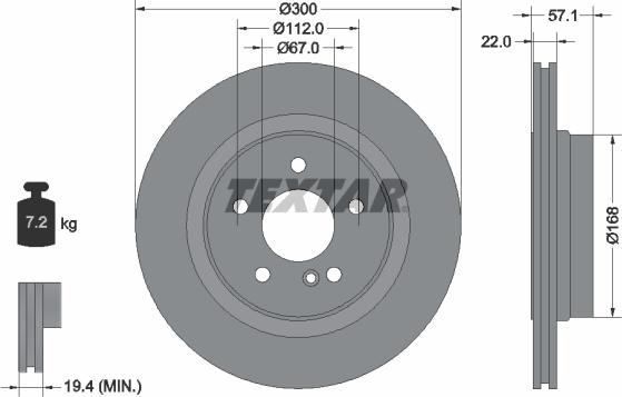 Textar 92163605 - Bremžu diski ps1.lv