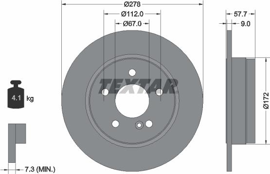 Textar 92163100 - Bremžu diski ps1.lv