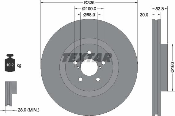 Textar 92167900 - Bremžu diski ps1.lv