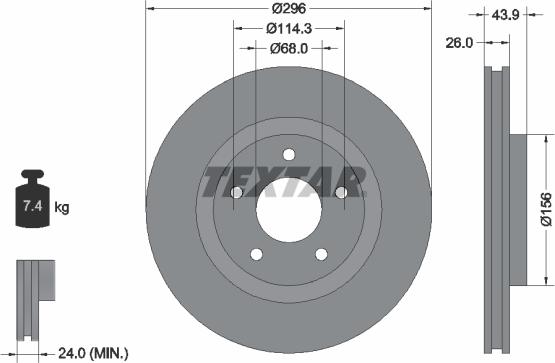 Textar 92167403 - Bremžu diski ps1.lv