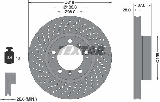 Textar 92100003 - Bremžu diski ps1.lv