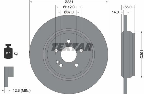 Textar 92103303 - Bremžu diski ps1.lv