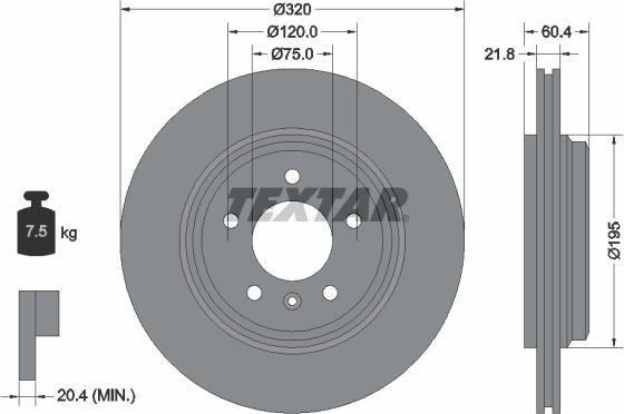 Textar 92107003 - Bremžu diski ps1.lv