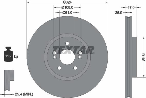 Textar 92119403 - Bremžu diski ps1.lv