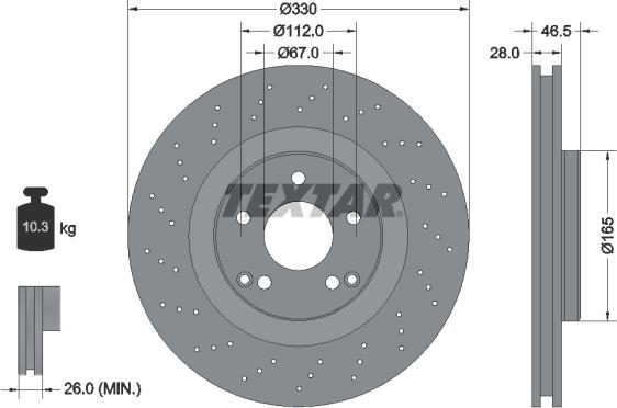 Textar 92119803 - Bremžu diski ps1.lv