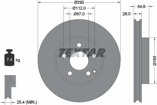 Textar 92115105 - Bremžu diski ps1.lv