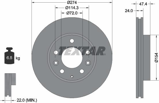 Textar 92110403 - Bremžu diski ps1.lv