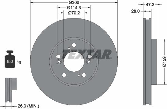 Textar 92110200 - Bremžu diski ps1.lv