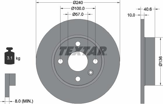 Textar 92111003 - Bremžu diski ps1.lv