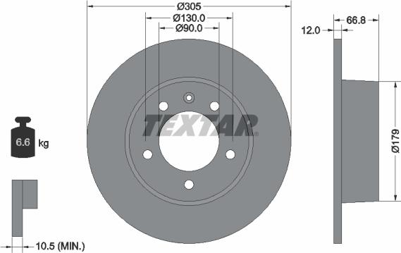 Textar 92111200 - Bremžu diski ps1.lv