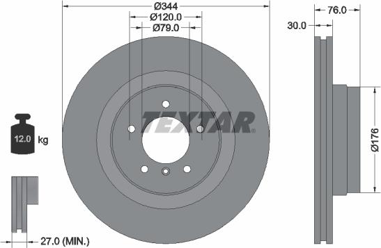 Textar 92185103 - Bremžu diski ps1.lv