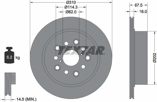 Textar 92185703 - Bremžu diski ps1.lv