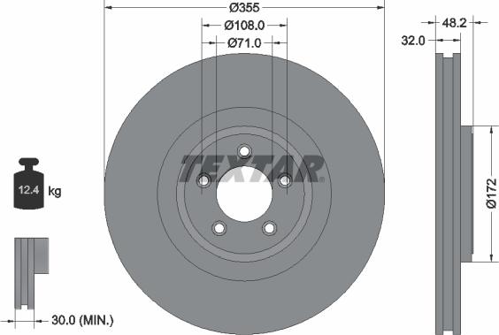 Textar 92186305 - Bremžu diski ps1.lv