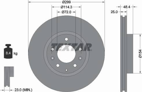 Textar 92180700 - Bremžu diski ps1.lv