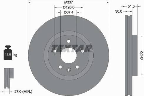 Textar 92187100 - Bremžu diski ps1.lv