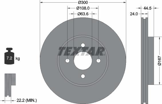 Textar 92139900 - Bremžu diski ps1.lv