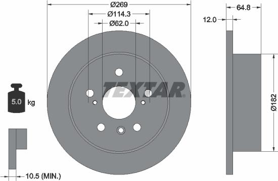 Textar 92139800 - Bremžu diski ps1.lv