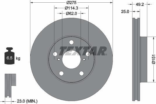 Textar 92139700 - Bremžu diski ps1.lv