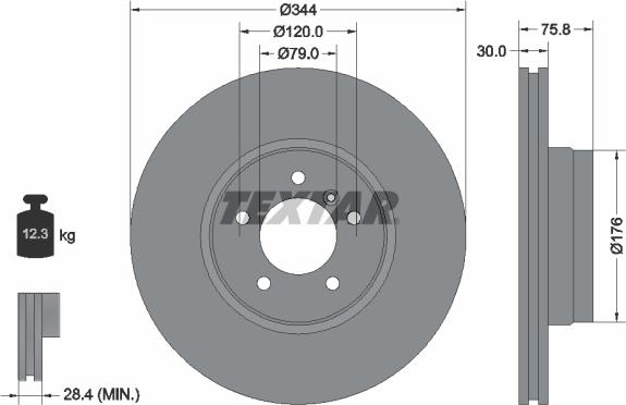 Textar 92134400 - Bremžu diski ps1.lv