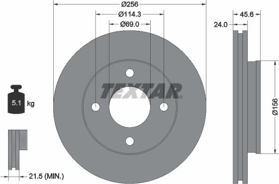 Textar 92134800 - Bremžu diski ps1.lv