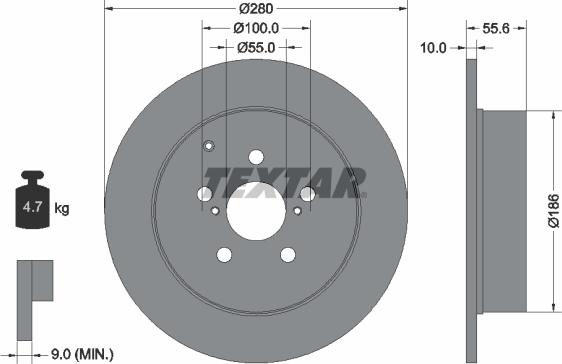 Textar 92135703 - Bremžu diski ps1.lv