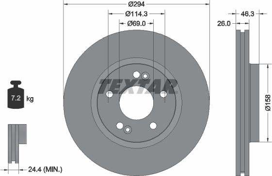 Textar 92136403 - Bremžu diski ps1.lv