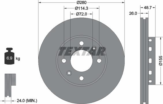 Textar 92131700 - Bremžu diski ps1.lv