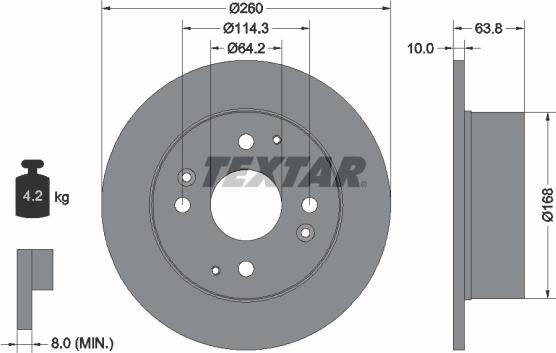 Textar 92138600 - Bremžu diski ps1.lv