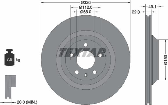 Textar 92132603 - Bremžu diski ps1.lv