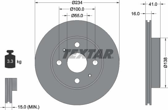 Textar 92129100 - Bremžu diski ps1.lv