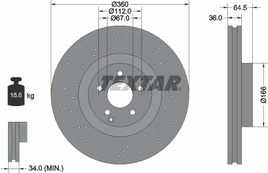 Textar 92120305 - Bremžu diski ps1.lv