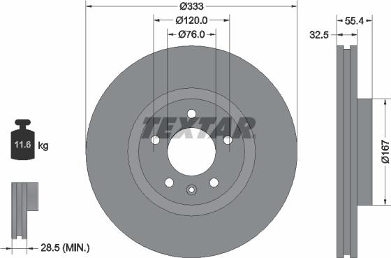 Textar 92121303 - Bremžu diski ps1.lv