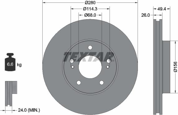 Textar 92179003 - Bremžu diski ps1.lv